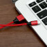 Фото #9 товара Kabel przewód w materiałowym oplocie USB - iPhone Lightning 1.8m - czerwony