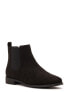 Time and Tru Women Black Almond Toe Side Zip Slip-Resistant Chelsea Boots US 6.5