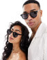 Spitfire teddy boy round sunglasses in black - фото #2