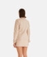 ფოტო #3 პროდუქტის Women's Genuine Leather Jacket Safari Beige