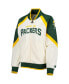 Фото #3 товара Women's White, Green Green Bay Packers Overtime Raglan Full-Zip Track Jacket