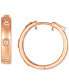 ფოტო #6 პროდუქტის Anywear Everywear® Nude Diamond Small Hoop Earrings (1/6 ct. t.w.) in 14k Gold, 0.82" (Also Available in Rose Gold or White Gold)