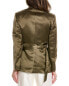 Ferragamo Silk Blazer Women's Khaki 42