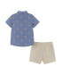 ფოტო #3 პროდუქტის Toddler Boys / Orange Slice Seersucker Buttondown and Shorts Set
