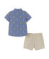 ფოტო #3 პროდუქტის Toddler Boys Toddler/Child Orange Slice Seersucker Buttondown and Shorts Set