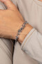 Triple silver bracelet with beads BRC117W