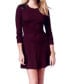 INC International Concepts Women's Shoulder Zipper Fit Flare Dress Cranberry L