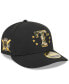 Фото #1 товара Men's Black Texas Rangers 2024 Armed Forces Day Low Profile 59FIFTY Fitted Hat