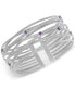 ფოტო #1 პროდუქტის Swiss Blue Topaz Multi-Row Cuff Bracelet (3/4 ct. t.w.) in Sterling Silver (Also in Amethyst & Garnet)