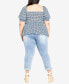 ფოტო #3 პროდუქტის Plus Size Isobel Short Sleeve Top