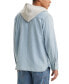 ფოტო #2 პროდუქტის Men's Relaxed-Fit Hooded Denim Shirt Jacket