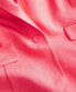 ფოტო #9 პროდუქტის Trendy Plus Size Solid Linen Single-Breasted Woven Blazer, Created for Macy's