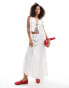 Фото #1 товара Miss Selfridge linen maxi skirt in white