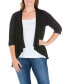 Plus Size Elbow Length Sleeve Open Cardigan