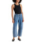 ფოტო #4 პროდუქტის Women's Haniel High-Rise Barrel-Leg Jeans