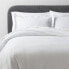 Фото #1 товара 3pc Full/Queen Luxe Hotel Border Duvet Cover and Sham Set White - Threshold