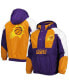 Men's Purple Phoenix Suns Body Check Raglan Hoodie Half-Zip Jacket