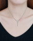ფოტო #2 პროდუქტის Cubic Zirconia Cluster Triple Strand 18" Lariat Necklace in Sterling Silver, Created for Macy's