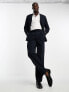 Фото #1 товара Only & Sons slim tapered suit trousers in navy