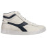 Фото #1 товара Diadora Game L Waxed High Top Mens Blue, Off White Sneakers Casual Shoes 159657