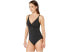Tommy Bahama 271013 Woman Black Pearl Crossover Front One Piece Swimsuit Size 6