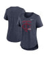 Фото #2 товара Women's Heather Navy Minnesota Twins Touch Tri-Blend T-shirt