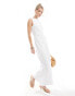 Abercrombie & Fitch high neck jumpsuit with cut out back in white Белый, XL - EU 46 - фото #3