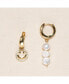 ფოტო #3 პროდუქტის 18K Gold Plated Freshwater Pearls and Smiley Face Charm - Hailey Earrings For Women