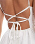 Фото #3 товара Hollister open back linen mini dress in white