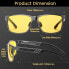 Фото #6 товара DUCO Men's and Women's Polarised Anti-Glare Night Driving Glasses HD Night Vision Yellow Driving Glasses