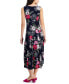 Women's Cowlneck Sleeveless Midi Dress
