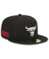 ფოტო #1 პროდუქტის Men's Black Chicago Bulls 2023/24 City Edition Alternate 59FIFTY Fitted Hat