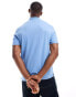 PS Paul Smith contrast zip regular fit polo shirt in blue