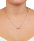 ფოტო #2 პროდუქტის Cubic Zirconia Wifey Pendant Necklace in Sterling Silver, 16" + 2" extender, Created for Macy's