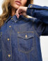 Parisian oversized denim shirt in blue