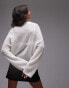 ARKET sheer mohair wool blend knitted sweater in white