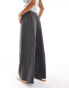 Фото #2 товара ASOS DESIGN Petite cord wide leg pull on trouser in grey