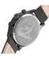 ფოტო #2 პროდუქტის Men's Hawker Hurricane Chronograph Gray Genuine Leather Strap Watch 42mm