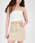 Juniors' Zip-Front Five-Pocket Mini Skirt