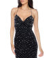 ფოტო #4 პროდუქტის Juniors' Faux Pearl Beaded Velvet Sweetheart-Neck Gown