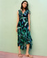 ფოტო #9 პროდუქტის Women's Printed Flutter-Sleeve Ruffled High-Low Midi Dress