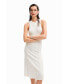 ფოტო #5 პროდუქტის Women's Ribbed patchwork midi dress