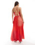 Фото #4 товара French Connection Darryl Hallie maxi dress in red