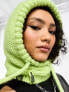 Фото #1 товара Basic Pleasure Mode atomic loose chunky knitted hood in bright green