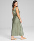 Фото #2 товара Women's Satin Sleeveless Maxi Dress, Created for Macy's