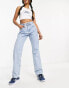 Фото #2 товара Stradivarius STR straight leg jean in light wash blue