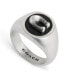 Men's Sterling Silver Enamel Signature C Signet Ring