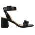 CL by Laundry Blest Block Heels Ankle Strap Womens Black Dress Sandals IT001TXW