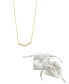 Фото #2 товара ADORNIA 14K Gold-Plated Crystal Imitation Pearl Bar V-Necklace