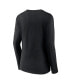 ფოტო #3 პროდუქტის Women's Black Distressed Colorado Buffaloes Rocky Mountains Long Sleeve V-Neck T-shirt